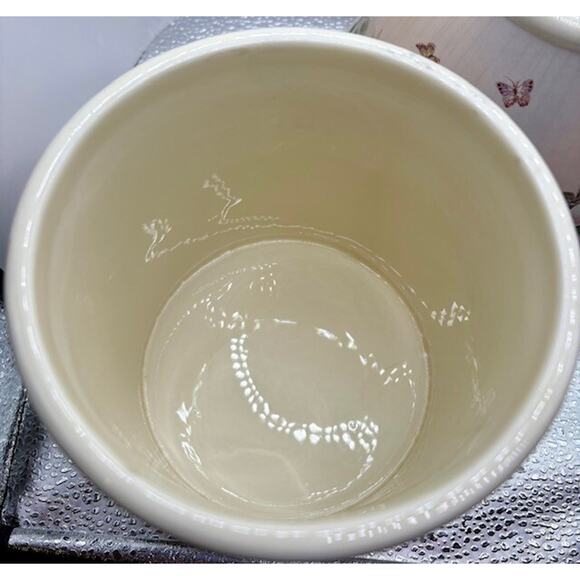 Carson Porcelain Butterflies & Flowers Candle Holder Art By Lena Liu - Picture 6 of 11